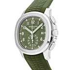 Patek Philippe Aquanaut 3285 V3 – Swiss Super Clone 5968G-010 Chronograph White Gold Khaki Green Dial (2023)