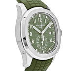 Patek Philippe Aquanaut 3285 V3 – Swiss Super Clone 5968G-010 Chronograph White Gold Khaki Green Dial (2023)